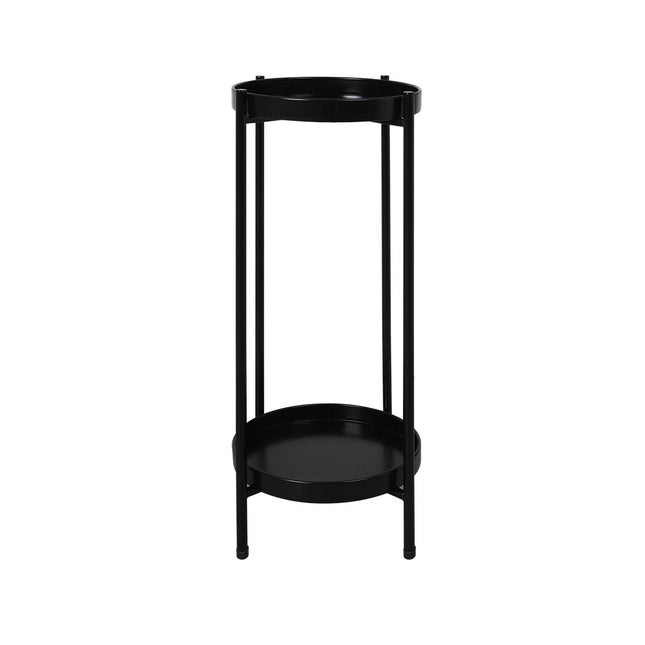 Levede 2 Tier Plant Stand Outdoor Indoor Black Large-1973193775849279488