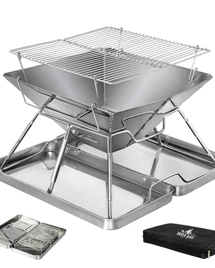Levede Folding BBQ Portable Charcoal Grill 2-IN-1-1973193516284776448