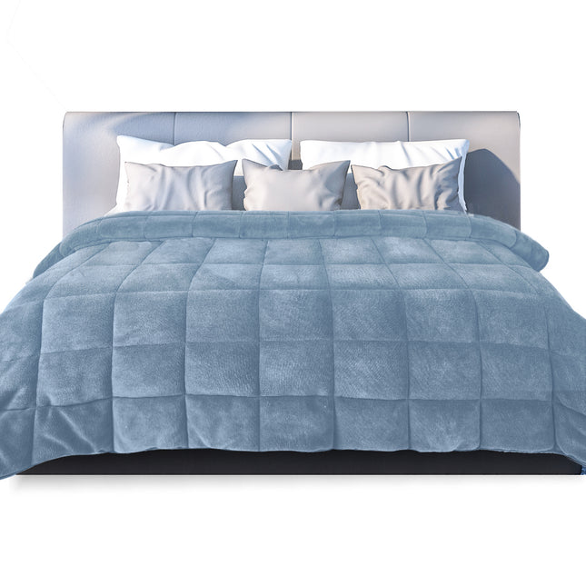 DreamZ Quilt Doona Comforter Blanket Blue King-1973193699538112512