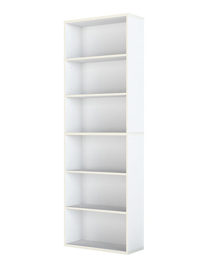 Levede 6 Tier Book Shelf Adjustable Shelves White-1984023719693127680