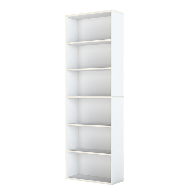 Levede 6 Tier Book Shelf Adjustable Shelves White-1984023719693127680
