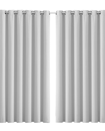2x Blockout Curtains Panels 3 Layers Grey-1975420490960998400