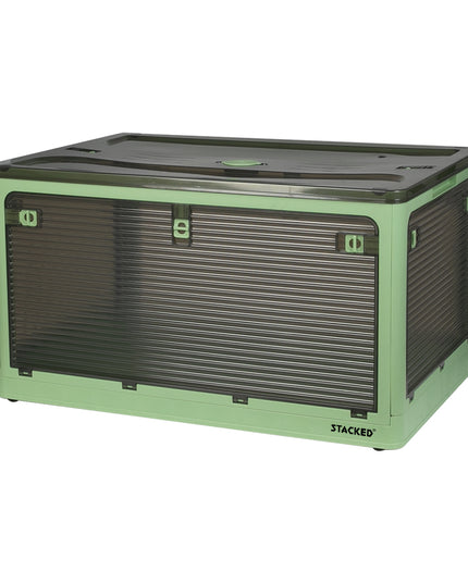 Storage Box Plastic Stackable Container L Green Large-1973193712070692864