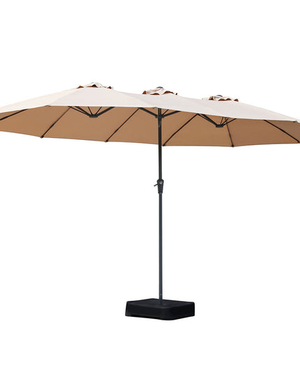 Centra 4M Double-sided Patio Umbrella Outdoor Umbrella Base Stand Khaki-1973193483254632448