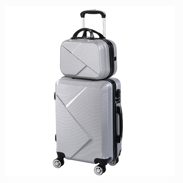 Slimbridge 2pcs 20"Travel Luggage Set Grey-1975420479338582016