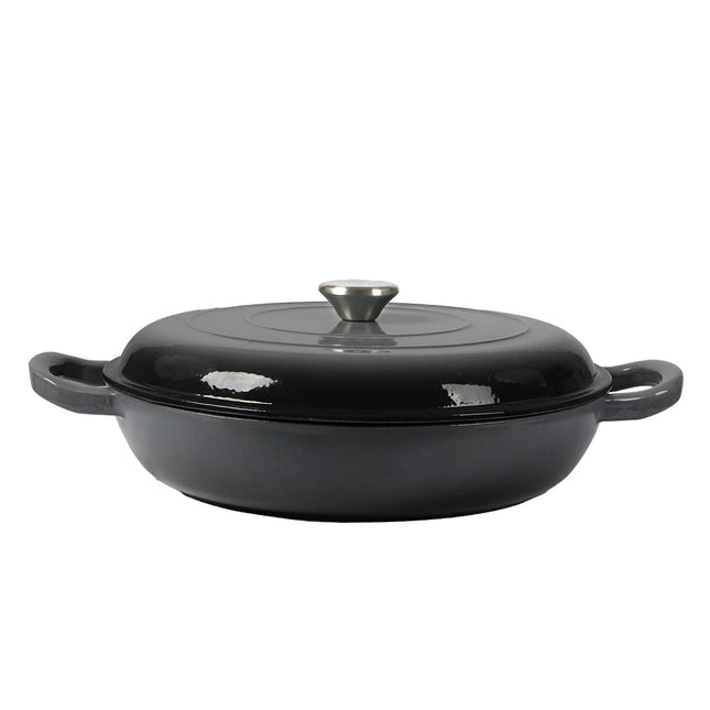 3.5L Enamel Dutch Oven Pan in Black Colour-1975420477065269248