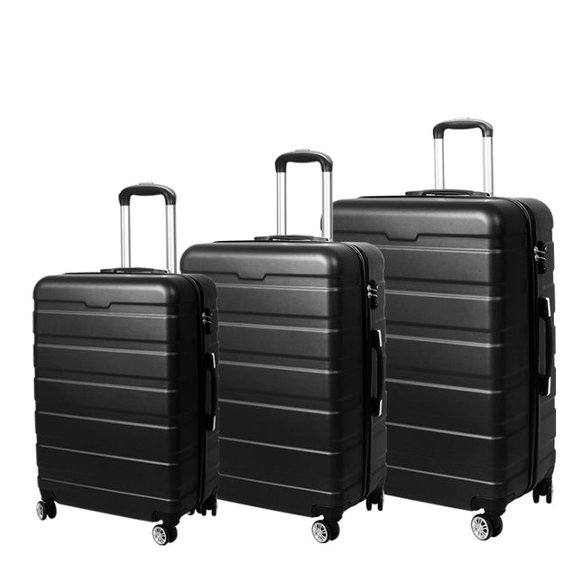 Slimbridge 3PC Luggage sets Suitcase Black-1975420481137938432