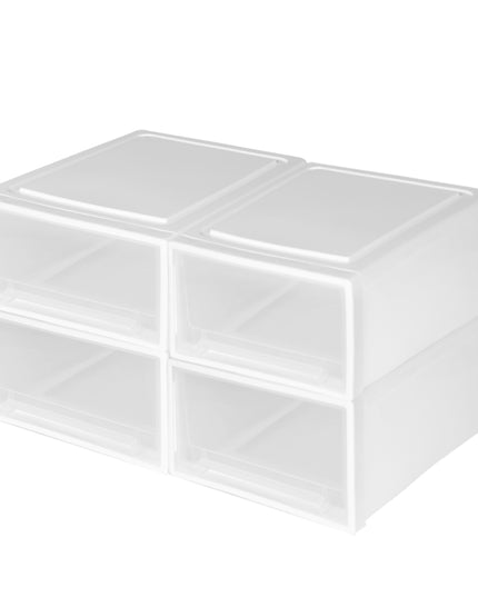 Plastic Storage Drawers Stackable Containers S 4PK Small-1973193711118585857