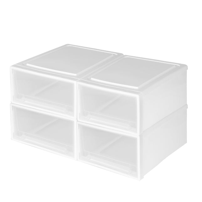 Plastic Storage Drawers Stackable Containers S 4PK Small-1973193711118585857