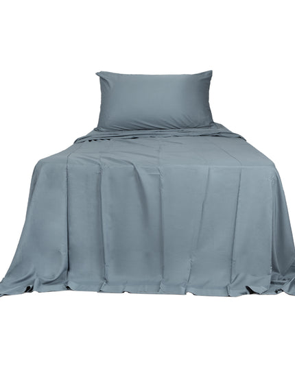 Dreamz 3pcs Sinigle Size 100% Bamboo Bed Sheet Set in Grey Colour Single-1973194027796926465