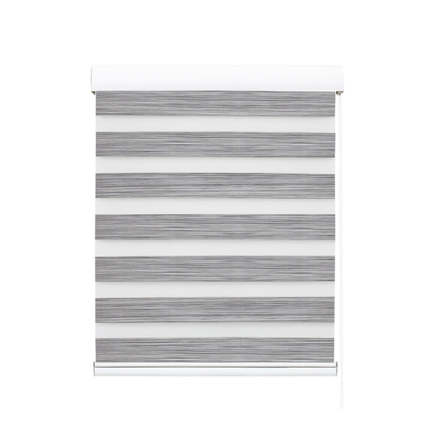 Marlow Blackout Zebra Roller Blind Curtains 60x210 Grey-1975420491334291457
