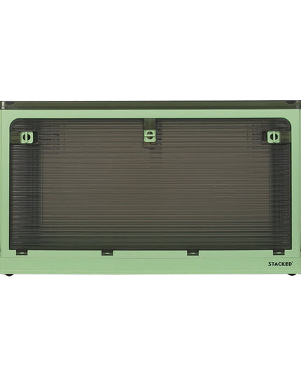 Storage Box Plastic Stackable Container L Green Large-1973193712070692865