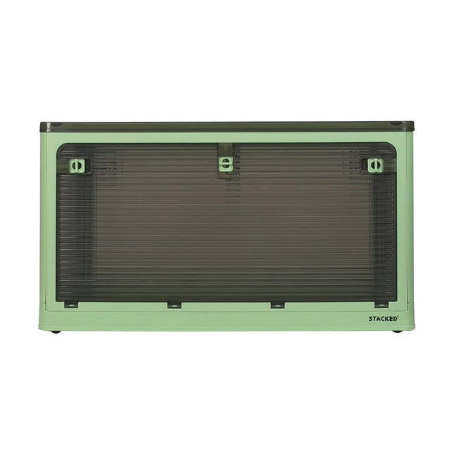 Storage Box Plastic Stackable Container L Green Large-1973193712070692865