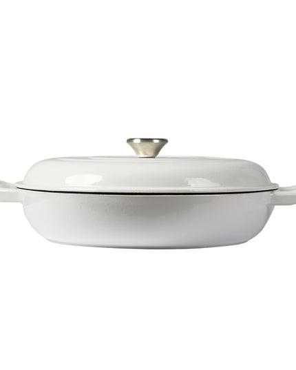 TOQUE 3.5L Enamel Dutch Oven Pan in White Colour-1973193931529261057
