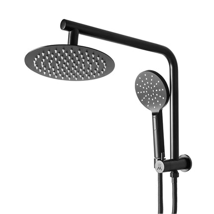 Shower Head High Pressure Set Rain Round Black-1975420484585656321