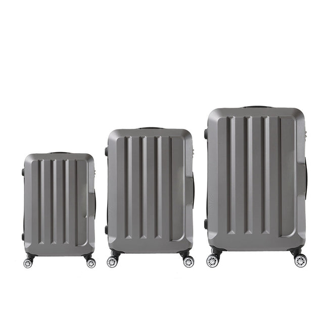 Slimbridge 20"24"28" 3PC Luggage Sets Dark Grey-1975420478650716161