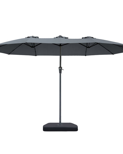 Centra 4M Double-sided Patio Umbrella Outdoor Umbrella Base Stand Grey-1973193483040722945