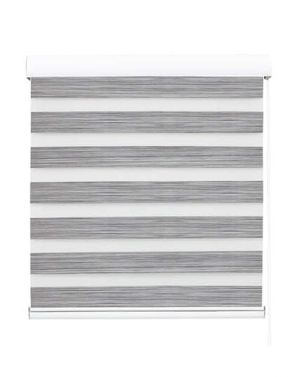 Marlow Blackout Zebra Roller Blind Curtains 180x210 Grey-1973194065474359297
