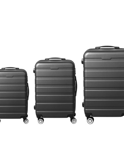Slimbridge 3PC Luggage sets Suitcase Dark Grey-1973193942438645761