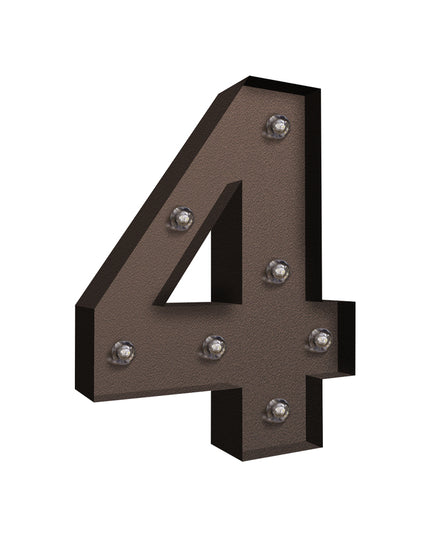 LED Metal Number Lights Free Standing-1973194150396432385