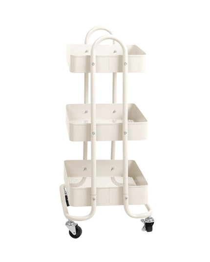 Levede 3 Tiers Kitchen Trolley Cart White-1973193877229801473