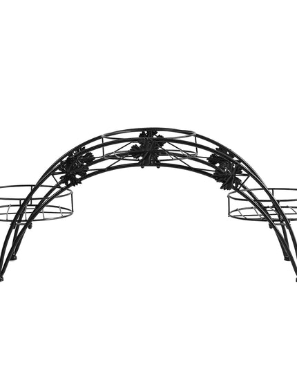 2X Plant Stand Outdoor Indoor Metal Black-1975420419141931009