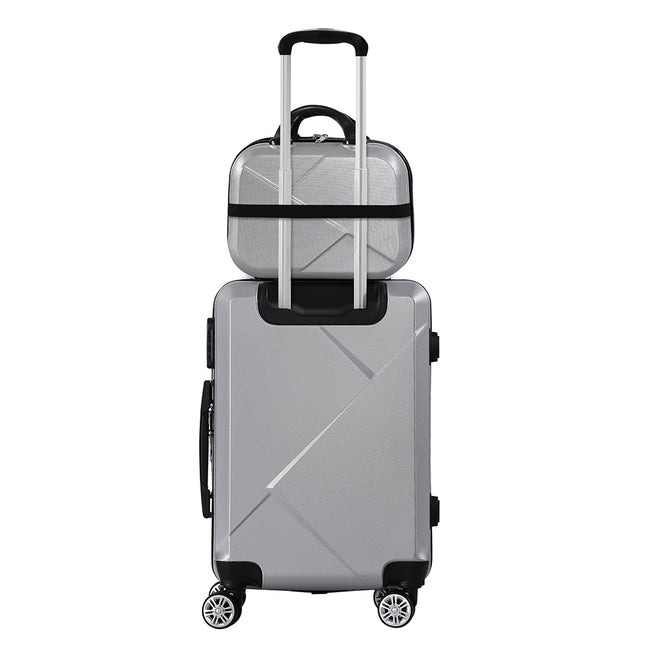 Slimbridge 2pcs 20"Travel Luggage Set Grey-1975420479338582017