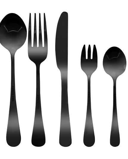 Stainless Steel Cutlery Set Travel Knife Black-1973193929255948289