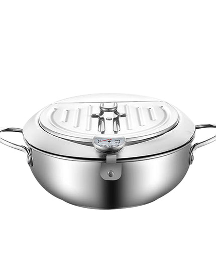 TOQUE 24cm Japanese Deep Frying Pan Silver-1973193928526139393