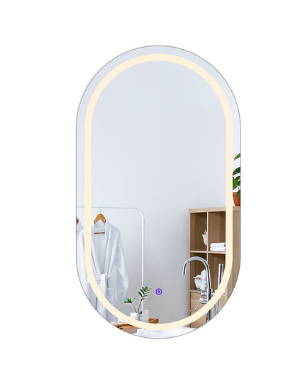 EMITTO LED Wall Mirror Oval Anti-fog 60x100cm-1973193813379911681