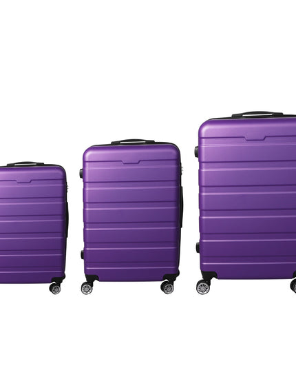 Slimbridge 3PC Luggage sets Suitcase Purple-1973193942879047681
