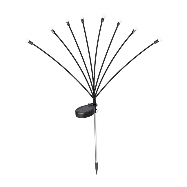 Firfly Solar Lawn Lights 8LED 4PC Outdoor Black-1973193958083399681