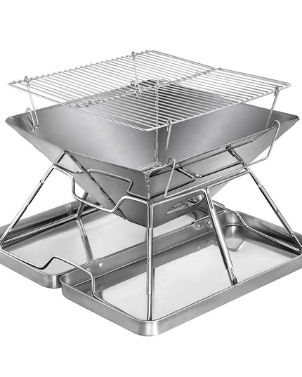 Levede Folding BBQ Portable Charcoal Grill 2-IN-1-1973193516284776449