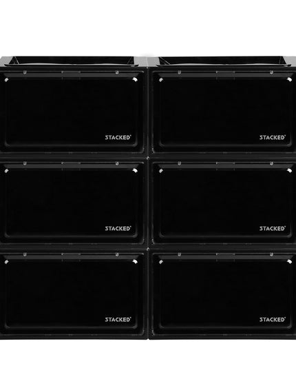 Stacked Shoe Box Acrylic Sneaker Display 6PC Black-1973193709575081985