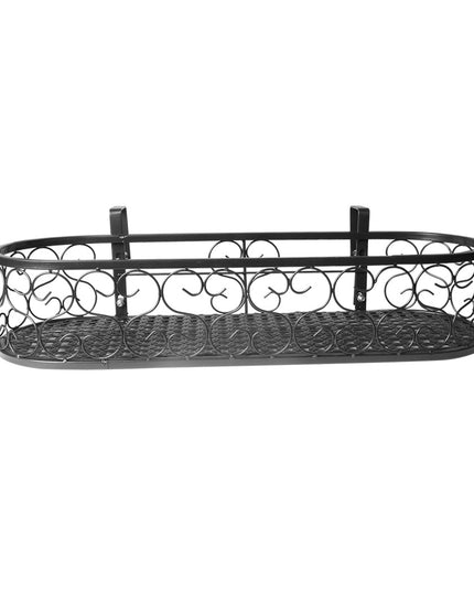 Levede Plant Stand Outdoor Indoor Home Black Oval-1973193776281292801