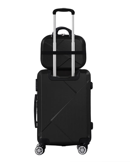 Slimbridge 2pcs 20"Travel Luggage Set Black-1973193936109441025