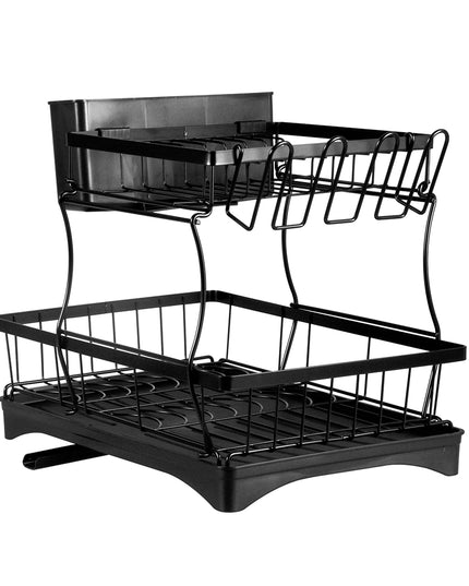 TOQUE Detachable Dish Drying Rack Cutlery Black-1973193928903626753