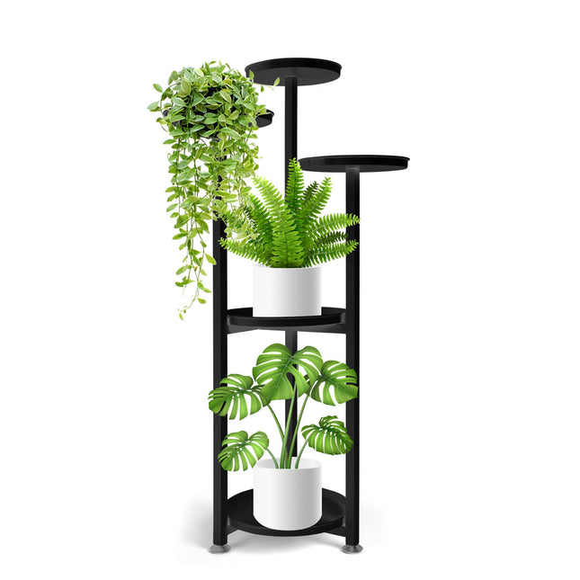 Levede Plant Stand Outdoor Indoor Flower Black Medium-1973193773810847745