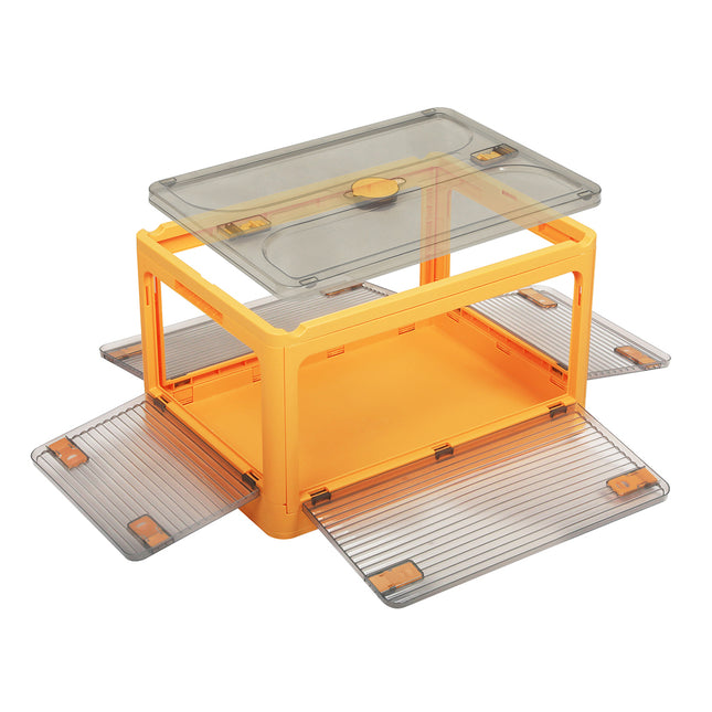 Storage Organiser Large Box Stackable M Orange Medium-1973193712657895425