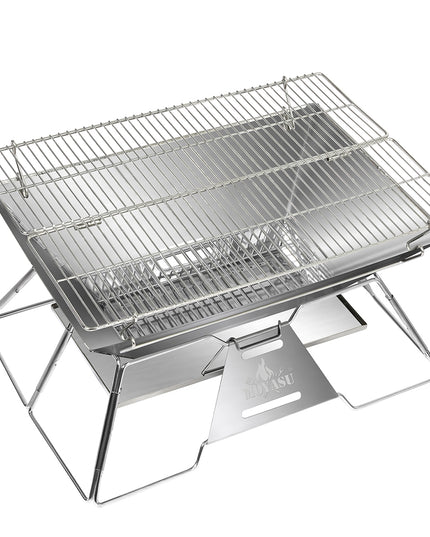 Levede Portable Folding BBQ Charcoal Grill Silver-1973193516473520129
