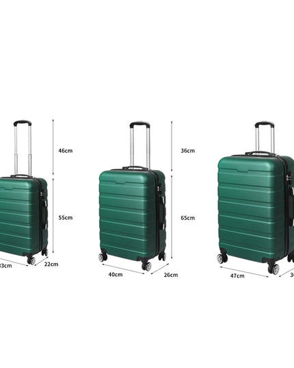 Slimbridge 3PC Luggage sets Suitcase Green-1973193942669332482