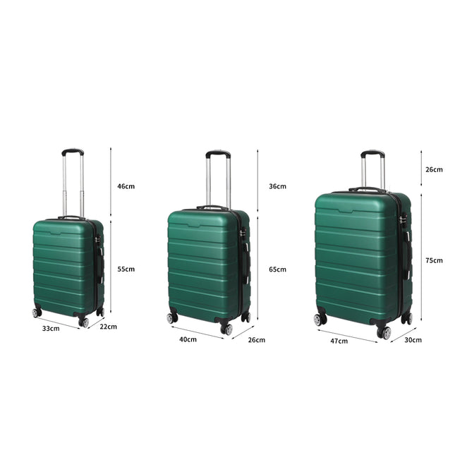 Slimbridge 3PC Luggage sets Suitcase Green-1973193942669332482