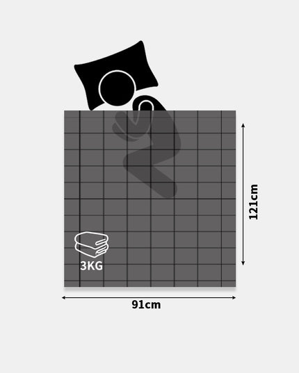 Dreamz Knitted Weighted Blanket Chunky Grey Kids-1973194040325312514