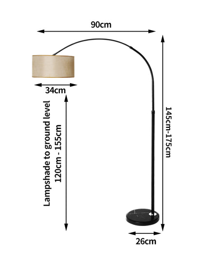 EMITTO Modern LED Floor Lamp Reading Grey-1973193953419333634