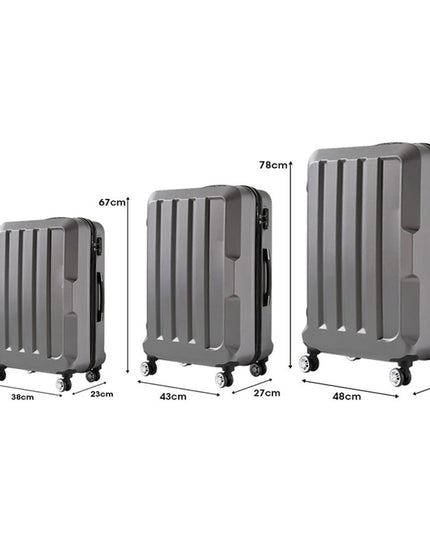 Slimbridge 20"24"28" 3PC Luggage Sets Dark Grey-1975420478650716162