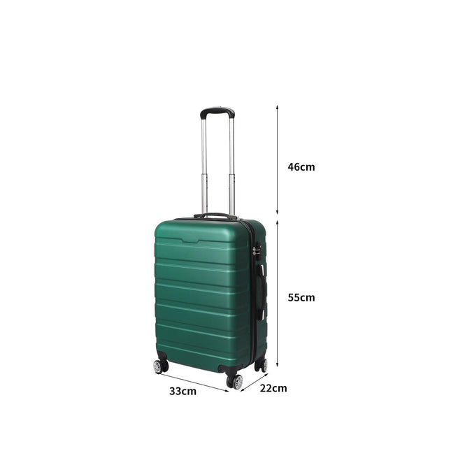 Slimbridge 20" Carry On Luggage Case Green 20 inch-1975420479959339010