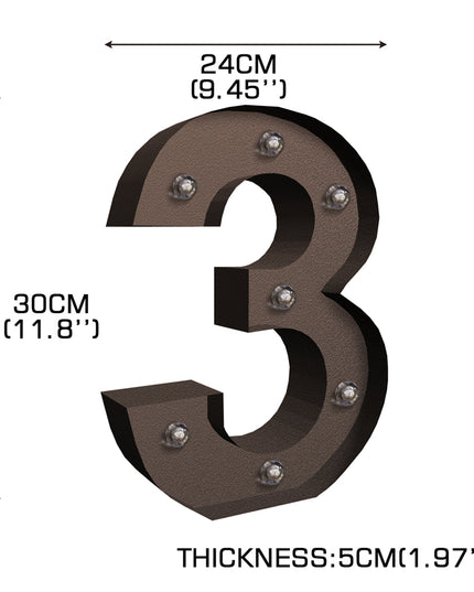 LED Metal Number Lights Free Standing-1973194202028314626