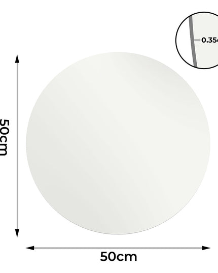 Yezi 50cm Round Wall Mirror Frameless Tempered Glass-1973193573570580482