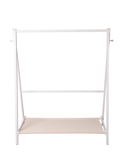 Levede Clothes Rack Wooden Wardrobe White-1973193811576360963