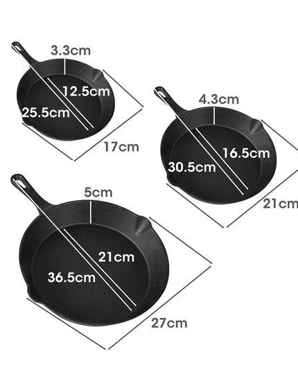 TOQUE Non Stick Frying Pan Set 3PCS-1973193930388410370